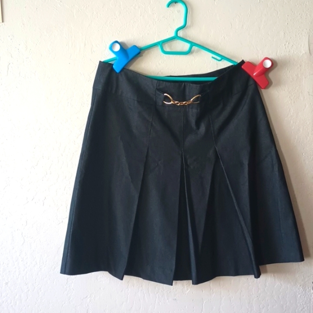 New York and Company Size 14 Denim Pleated Skirt